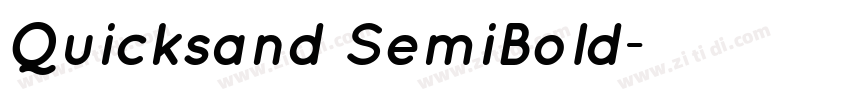 Quicksand SemiBold字体转换